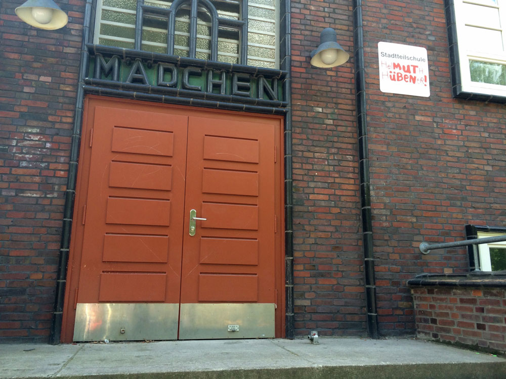 School with pretty doors