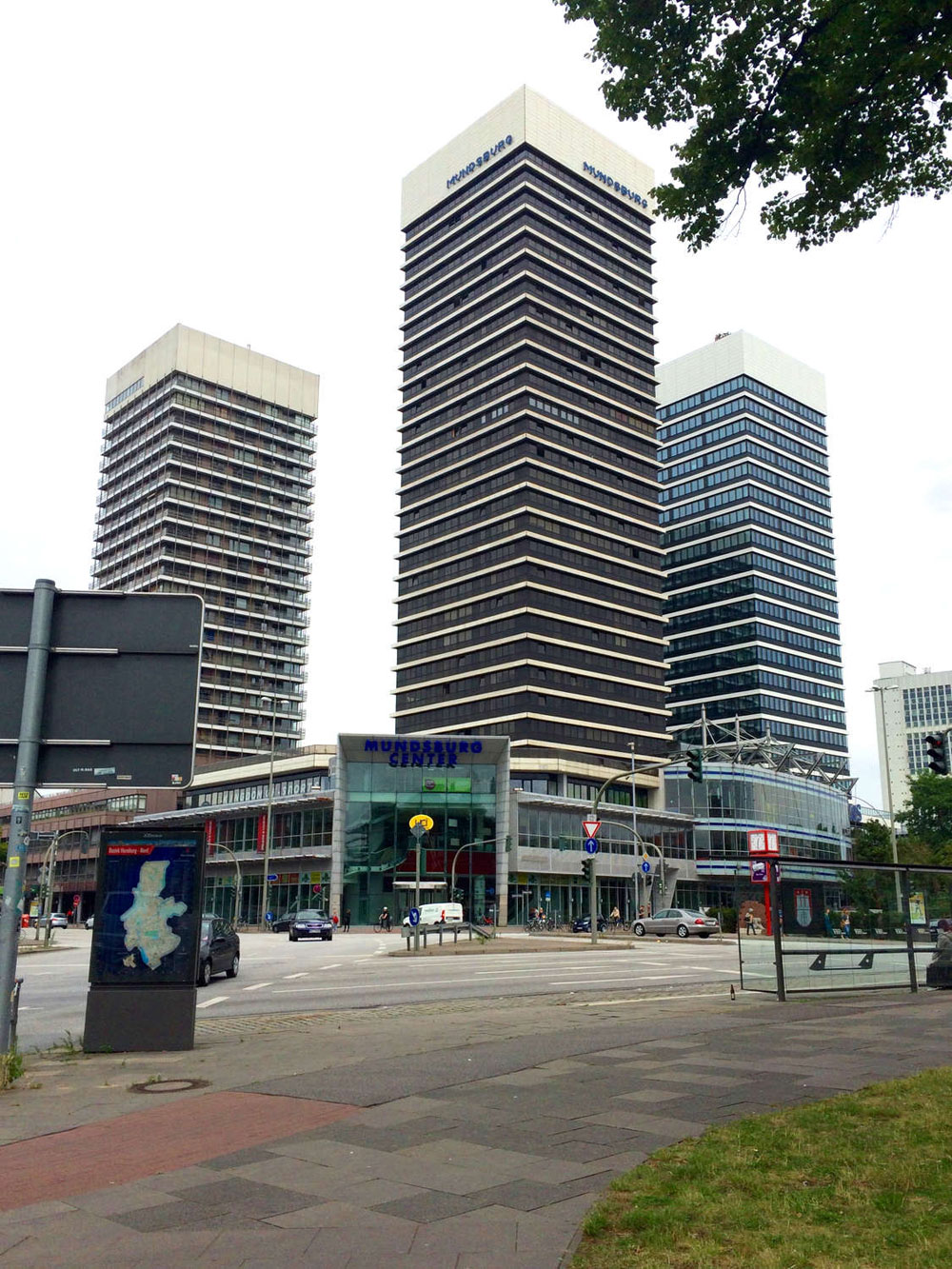 The three skyscrapers of the Mundsburg Center