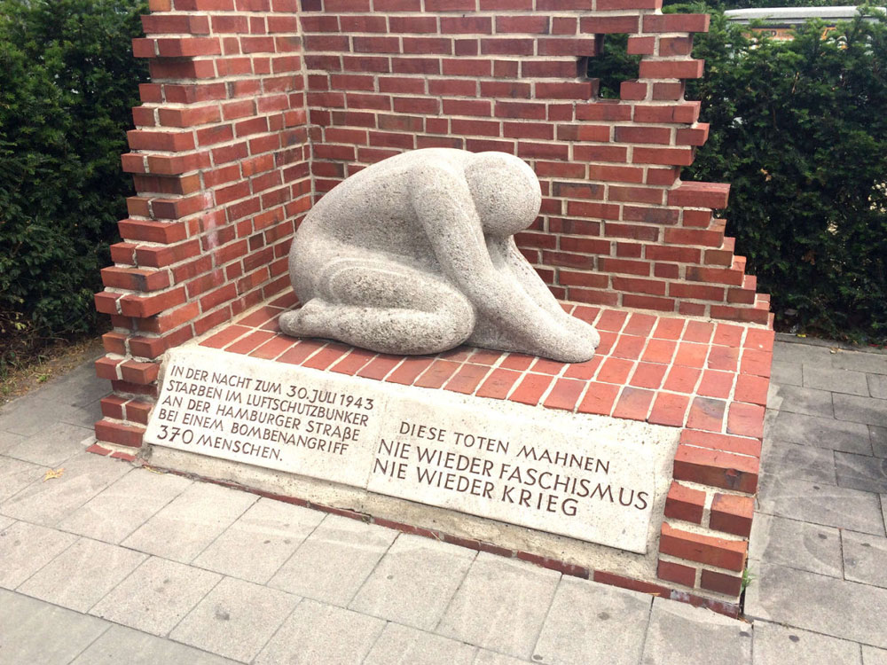 Memorial in front of the Mundsburg Center