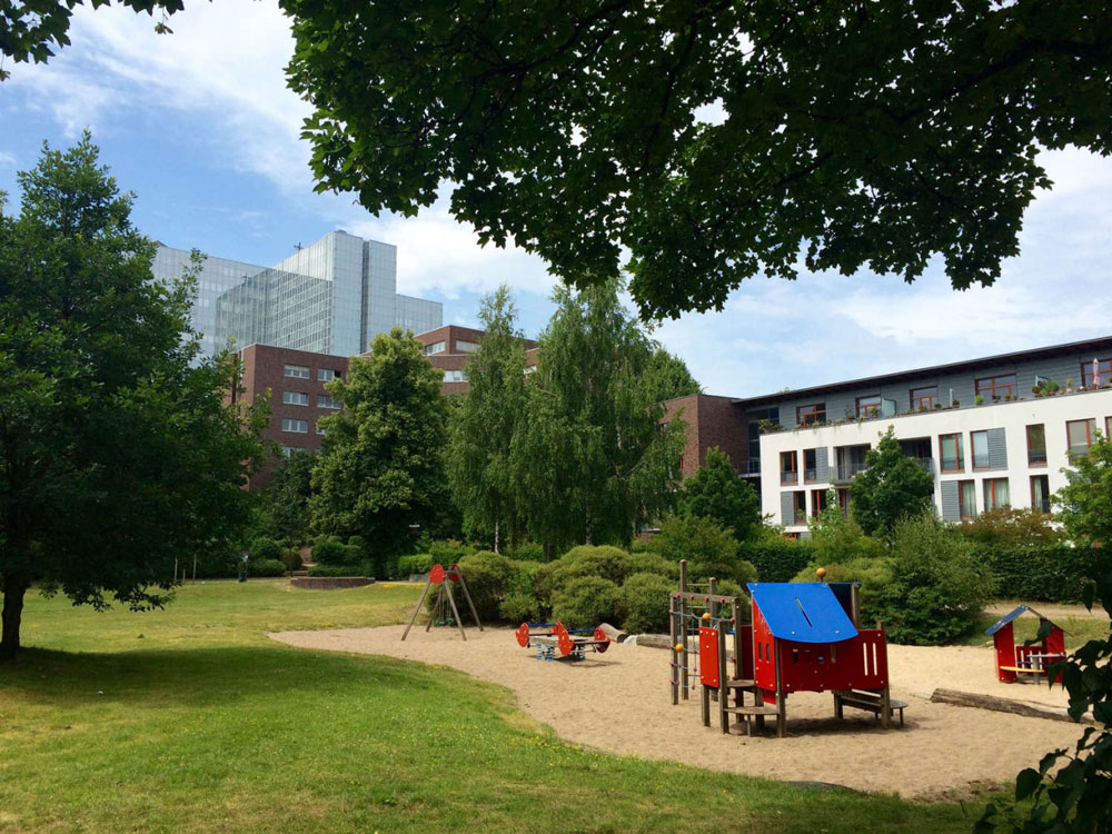 Beautiful residential areas around Alster-Nord, quiet, modern and green.