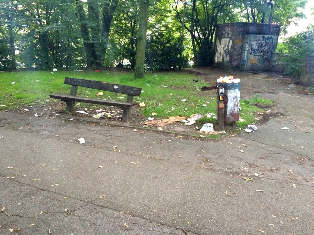 Park near the U-Bahn and S-Bahn station Berliner Tor