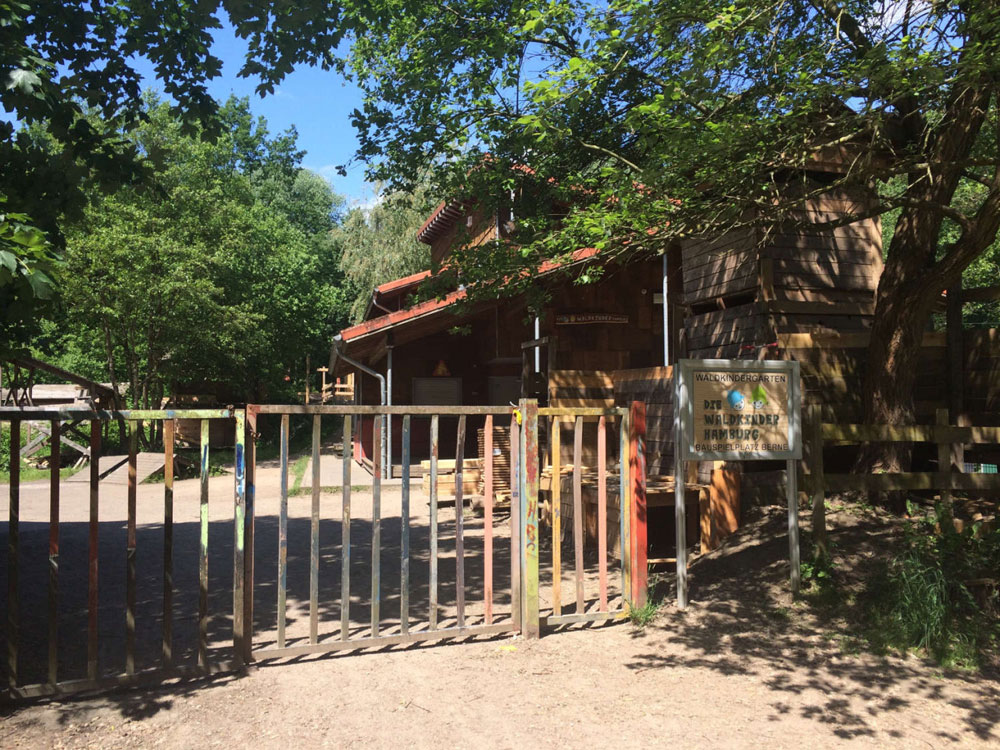 adventure playground and construction playground in the forest