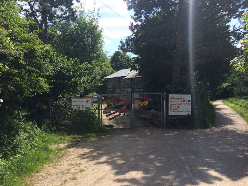 adventure playground and construction playground in the forest