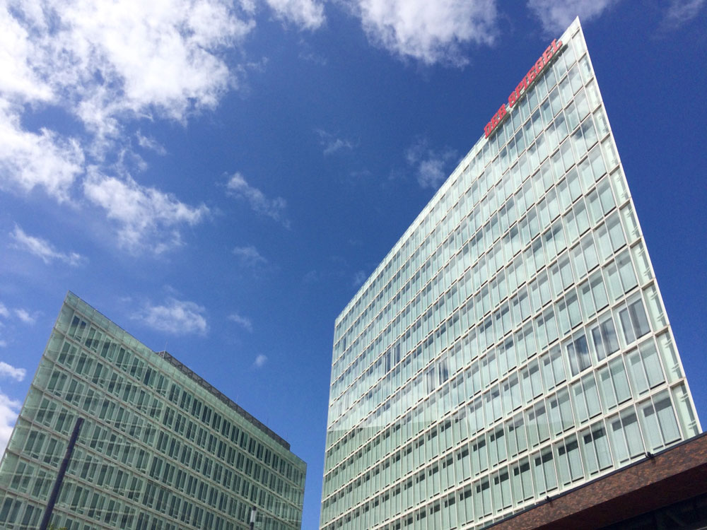 The glass building of the Spiegel publishing building