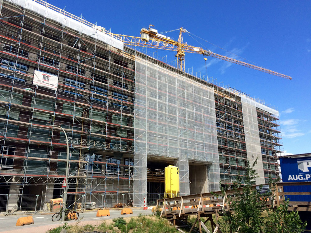 Construction sites in the HafenCity