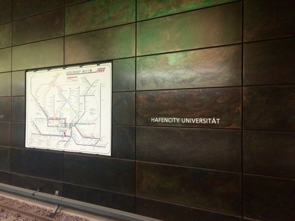 Subway station HafenCity University