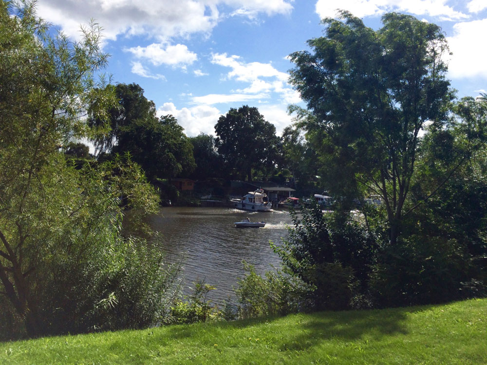 Boats on the banks of the Bille