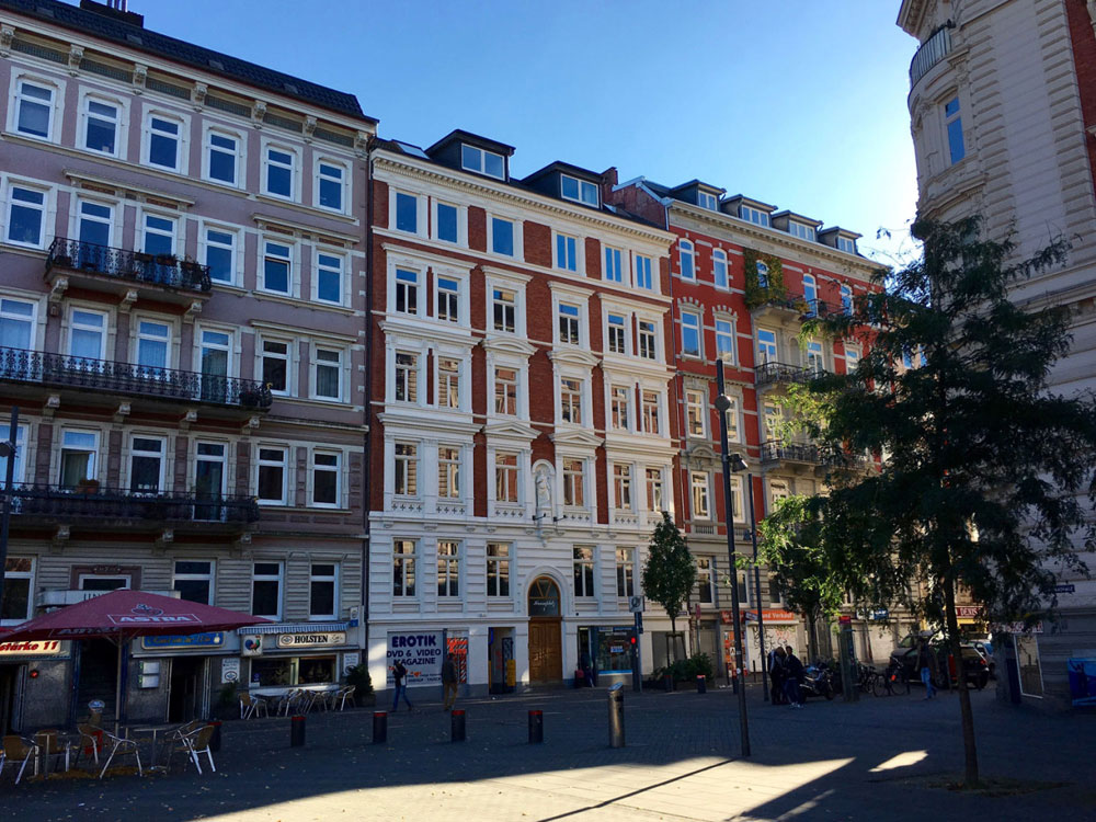 The beautiful façades of St. George in late neoclassical style