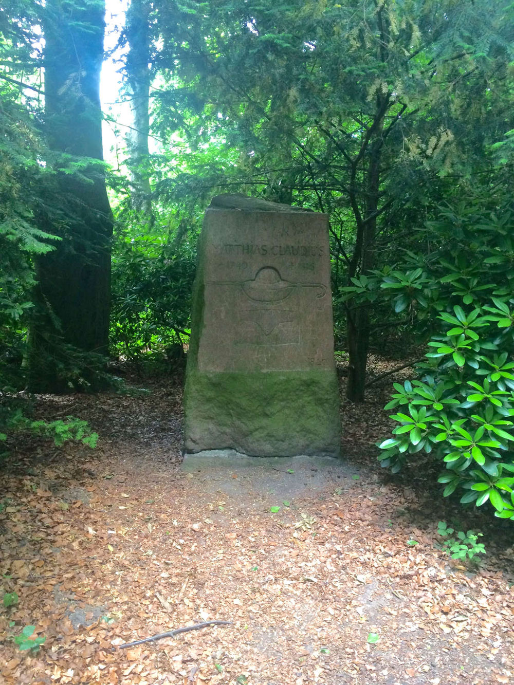 Memorial stone for Matthias Claudius